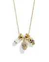 Baublebar Sparkling Skull Charm Necklace In Gold