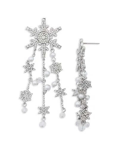 Baublebar Sparkling Snowflake Earrings In Silver