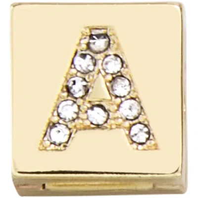 Baublebar Square Hinge Letter Bead In Gold