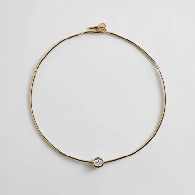 Baublebar Stacey Cubic Zirconia Collar Necklace In Gold