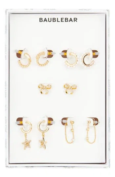 Baublebar Star & Bow 5-pack Earring Set In Gold