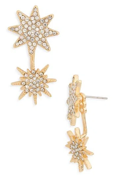 Baublebar Star Burst Double Drop Earrings In Gold