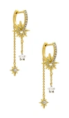 Baublebar Star Huggie Drop Earrings In Metallic Gold