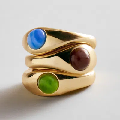 Baublebar Stassie Semi-precious Ring Set In Gold