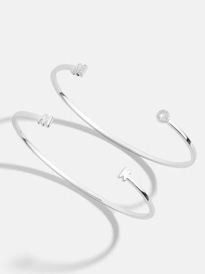 Baublebar Sterling Silver Double Initial Custom Cuff Bracelet