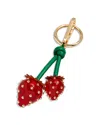 Baublebar Strawberry Bag Charm In Gold Tone In Red
