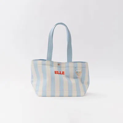 Baublebar Striped Alpha Custom Name Tote In Blue