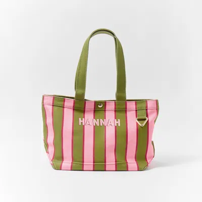 Baublebar Striped Alpha Custom Name Tote In Brown