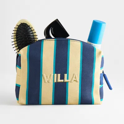 Baublebar Striped Take It Away Custom Name Storage Pouch In Blue