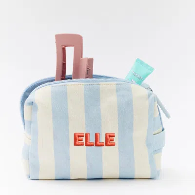 Baublebar Striped Take It Away Custom Name Storage Pouch In Blue