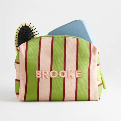 Baublebar Striped Take It Away Custom Name Storage Pouch In Multi