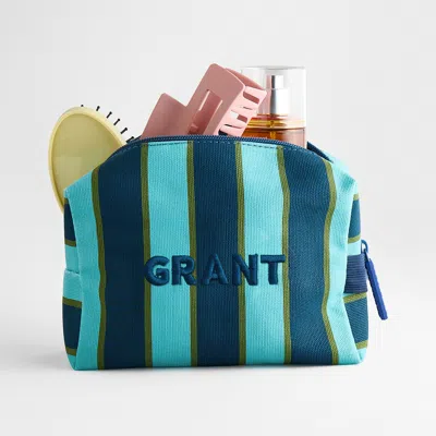 Baublebar Striped Take It Away Custom Name Storage Pouch In Blue