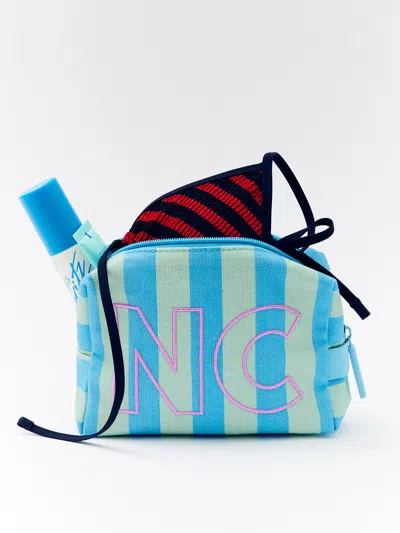 Baublebar Striped Take It Away Custom Storage Pouch In Blue