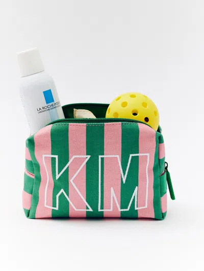 Baublebar Striped Take It Away Custom Storage Pouch In Green