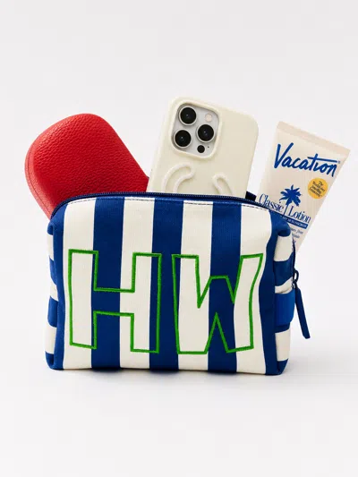 Baublebar Striped Take It Away Custom Storage Pouch In Blue