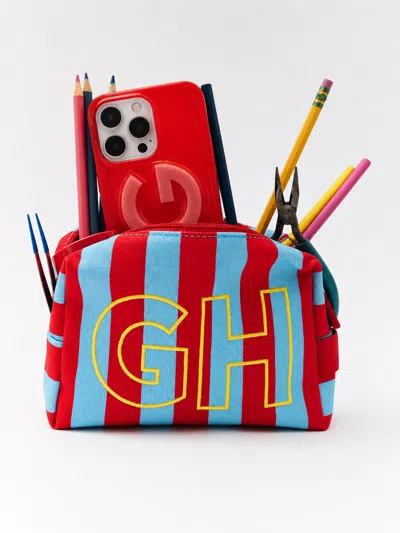 Baublebar Striped Take It Away Custom Storage Pouch In Red