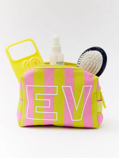 Baublebar Striped Take It Away Custom Storage Pouch In White