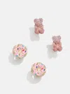 Baublebar Sugar Rush Kids' Earring Set In Pink