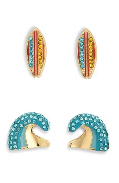 Baublebar Surfboard & Wave Stud Earrings