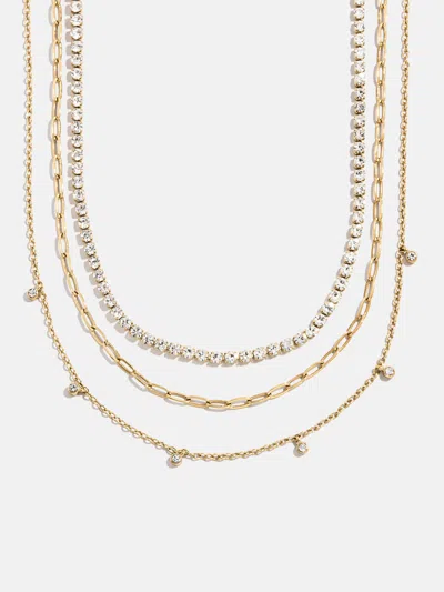 Baublebar Tate Waterproof Necklace Set In Gold