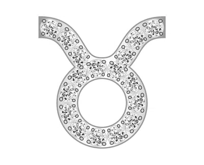 Baublebar Taurus Mini Zodiac Icon -pavé/silver In Metallic