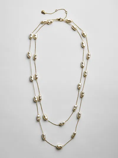 Baublebar Teagan Long Pearl Necklace In Gold