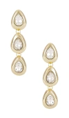 Baublebar Eden Crystal Triple Drop Earrings In 골드