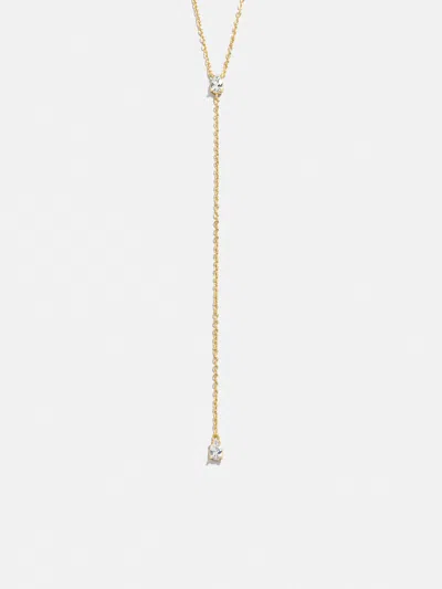 Baublebar Teardrop 18k Gold Lariat Necklace