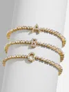 Baublebar Tennis Initial Bracelet In Gold