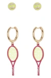Baublebar Tennis Mismatched Enamel Earrings
