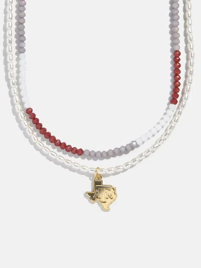 Baublebar Texas A&m University Beaded Logo Necklace Set