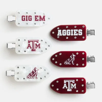 Baublebar Texas A&m University Creaseless Hair Clip Set