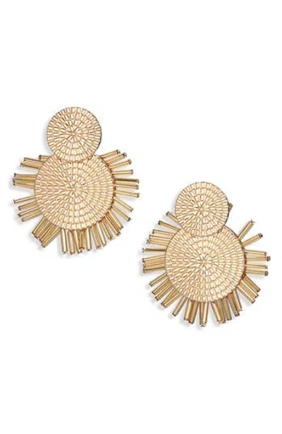Baublebar Textured Circle Drop Earrings In Gold