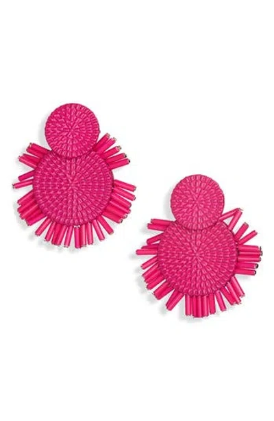 Baublebar Textured Circle Drop Earrings In Pink