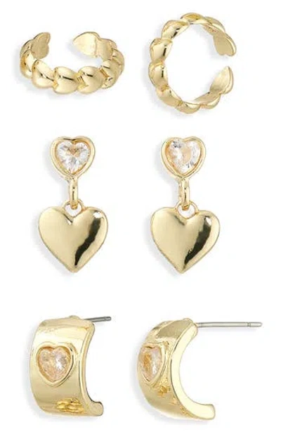 Baublebar The Start Of Something New 3-pack Earrings Set In Gold