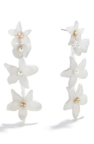 Baublebar Thea Floral Drop Earrings In White