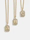 Baublebar Tina Block Initial Necklace In Gold