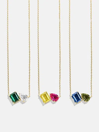 Baublebar Toi Et Moi 18k Gold Custom Birthstone Necklace