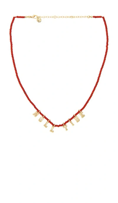 Baublebar University Of Alabama Beaded Slogan Necklace In Red