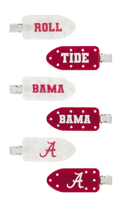 Baublebar University Of Alabama Hair Clip Set In Red