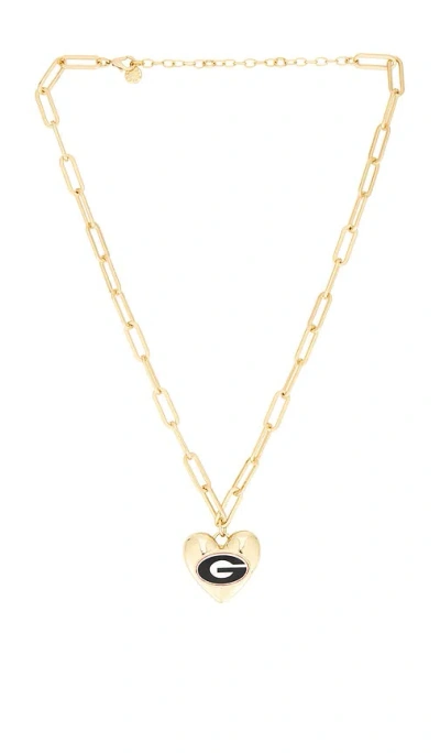 Baublebar University Of Georgia Statement Heart Necklace In Gold