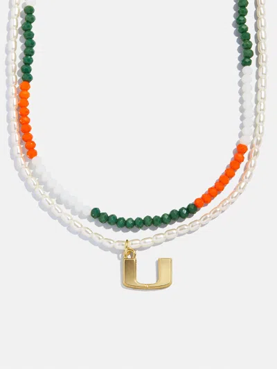 Baublebar University Of Miami Logo Beaded Necklace Set