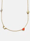 Baublebar University Of Miami Spaced Charm Necklace In Gold