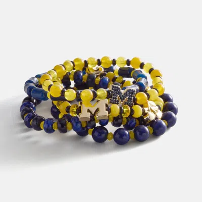 Baublebar University Of Michigan Beaded Bracelet Set