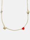Baublebar University Of Nebraska Spaced Charm Necklace