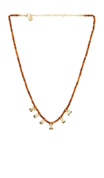 Baublebar University Of Texas At Austin Beaded Slogan Necklace In Brown