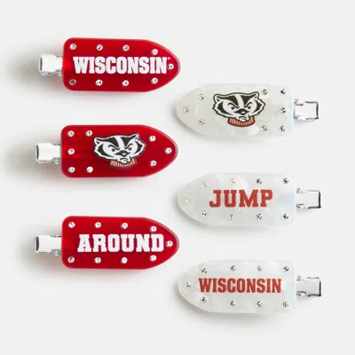 Baublebar University Of Wisconsin Creaseless Hair Clip Set