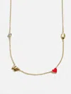 Baublebar University Of Wisconsin Spaced Charm Necklace