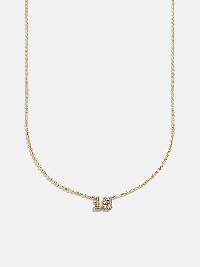 Baublebar Varsity Gold/pavé Number Custom Necklace