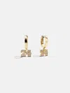 Baublebar Varsity Number Custom Huggie Earrings In Gold